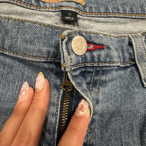 Tommy Hilfiger Blue Denim Bermuda Shorts Size‎ 11 Low Rise Jeans Vintage Y2K - Picture 8 of 16